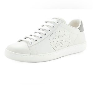 GUCCI “ACE” Sneaker, Women’s 41.0IT- WHT//GRY